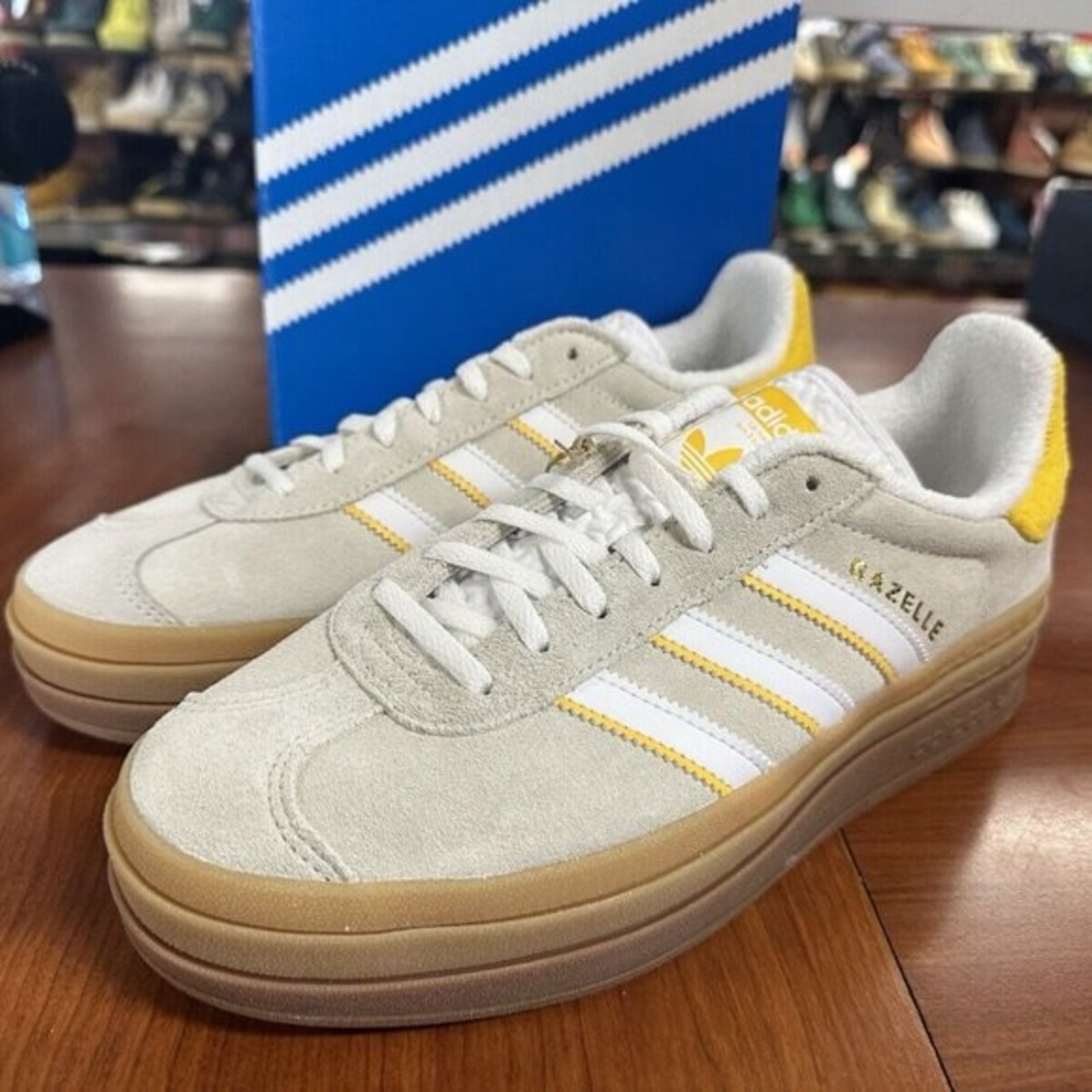 Adidas Women’s Gazelle Bold Originals Ivory/Bold Gold